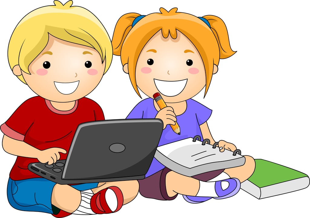 Интернет урок ученик. Дошкольник и компьютер. Компьютер для детей. Мультяшные школьники. Компьютер для школьника.